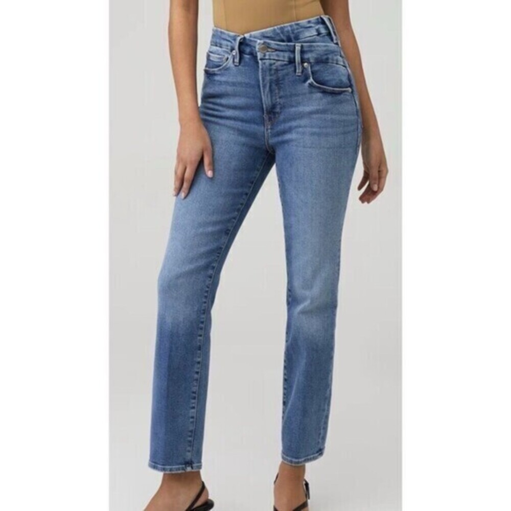 Good American GOOD CLASSIC STRAIGHT LIGHT COMPRESSION JEANS GCCOWB014T Size 8/29